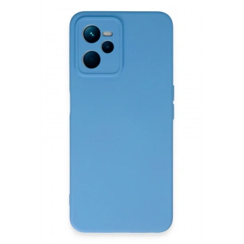Mey İthalat®  Realme C35 Kılıf Nano içi Kadife Silikon - Mavi