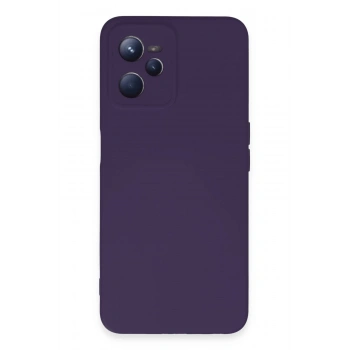 Mey İthalat®  Realme C35 Kılıf Nano içi Kadife Silikon - Mor