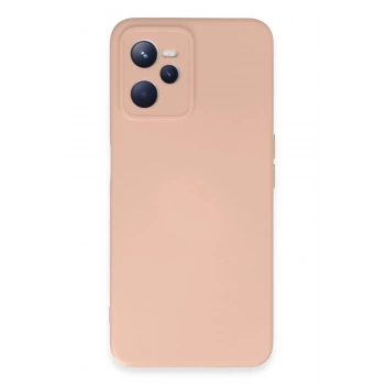 Mey İthalat®  Realme C35 Kılıf Nano içi Kadife Silikon - Pudra