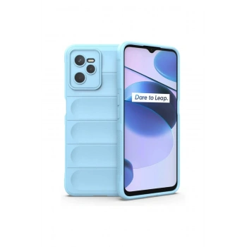 Mey İthalat®  Realme C35 Kılıf Optimum Silikon - Sky Blue