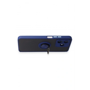 Mey İthalat®  Realme C53 Kılıf Montreal Yüzüklü Silikon Kapak - Lacivert