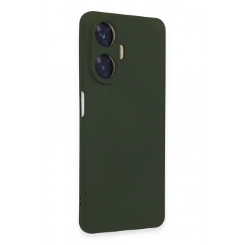 Mey İthalat®  Realme C55 Kılıf Nano içi Kadife Silikon - Koyu Yeşil