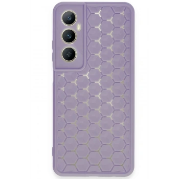Mey İthalat®  Realme C65 Kılıf Petek Silikon Kapak - Lila