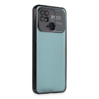 Mey İthalat®   Redmi 10C Kılıf  Lensli Silikon - Siyah