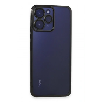 Mey İthalat®   Redmi 12 Kılıf  Lensli Silikon - Siyah