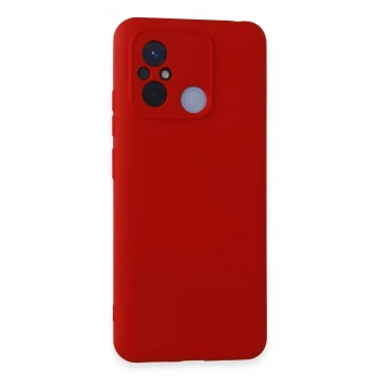 Mey İthalat®   Redmi 12C Kılıf Nano içi Kadife Silikon - Kırmızı
