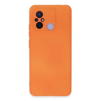 Mey İthalat®   Redmi 12C Kılıf Nano içi Kadife Silikon - Turuncu