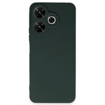 Mey İthalat®   Redmi 13 4G Kılıf First Silikon - Koyu Yeşil