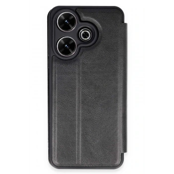 Mey İthalat®   Redmi 13 4G Kılıf Flip Cover - Siyah