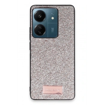Mey İthalat®   Redmi 13C Bright Simli Kapak - Gold