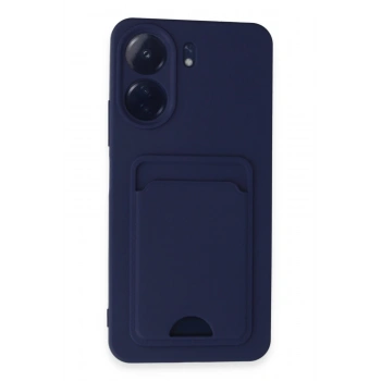 Mey İthalat®   Redmi 13C Kılıf Kelvin Kartvizitli Silikon - Lacivert