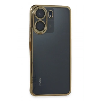 Mey İthalat® Redmi 13C Kılıf Lensli Silikon - Gold