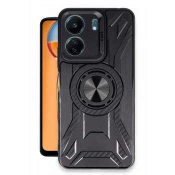 Mey İthalat®   Redmi 13C Kılıf Lincoln Silikon - Siyah