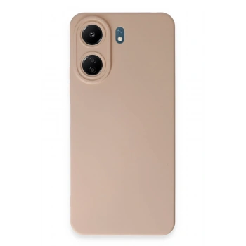 Mey İthalat®   Redmi 13C Kılıf Nano içi Kadife Silikon - Pudra