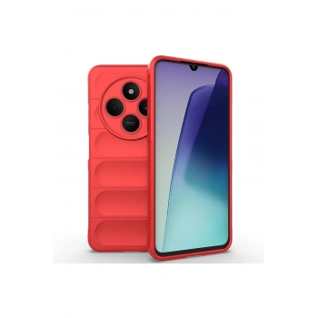 Mey İthalat®   Redmi 14C Kılıf Optimum Silikon - Kırmızı