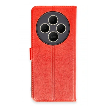 Mey İthalat®   Redmi 14C Kılıf Trend S Plus Kapaklı Kılıf - Kırmızı