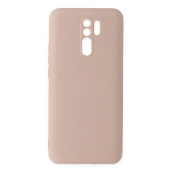 Mey İthalat® Redmi 9 Kılıf Nano içi Kadife Silikon - Pudra