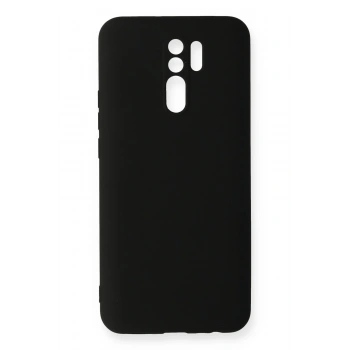 Mey İthalat®   Redmi 9 Kılıf Nano içi Kadife Silikon - Siyah