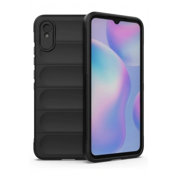 Mey İthalat®   Redmi 9A Kılıf Optimum Silikon - Siyah