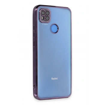 Mey İthalat®   Redmi 9C Kılıf  Lensli Silikon - Mor