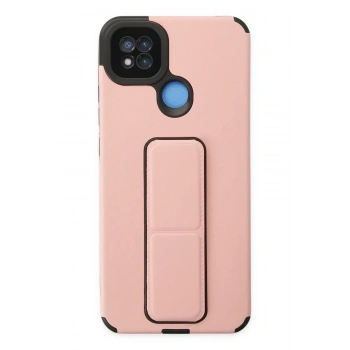Mey İthalat®   Redmi 9C Kılıf Mega Standlı Silikon - Pudra