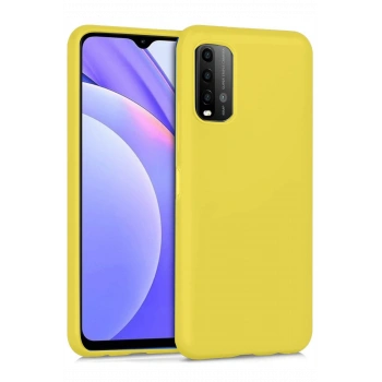 Mey İthalat®   Redmi 9T Kılıf Nano içi Kadife Silikon - Sarı