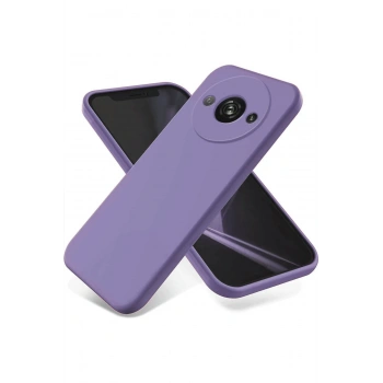 Mey İthalat®   Redmi A3 4G Kılıf First Silikon - Lila