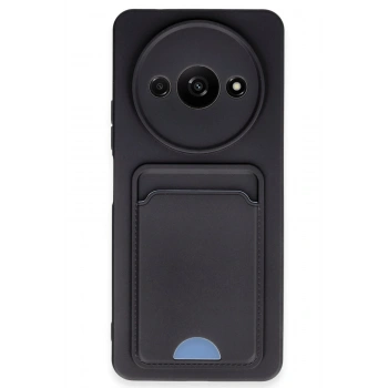 Mey İthalat®   Redmi A3 4G Kılıf Kelvin Kartvizitli Silikon - Siyah
