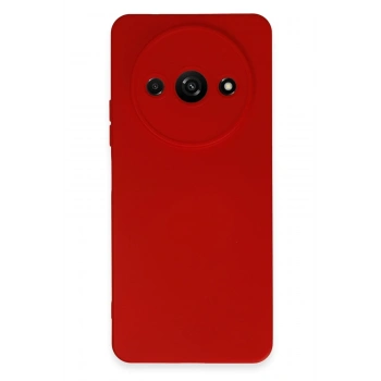 Mey İthalat®   Redmi A3 4G Kılıf Nano içi Kadife Silikon - Kırmızı