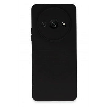 Mey İthalat®   Redmi A3 4G Kılıf Nano içi Kadife Silikon - Siyah