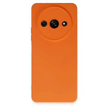 Mey İthalat®   Redmi A3 4G Kılıf Nano içi Kadife Silikon - Turuncu