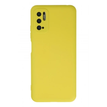 Mey İthalat®   Redmi Note 10 5G Kılıf Nano içi Kadife Silikon - Sarı