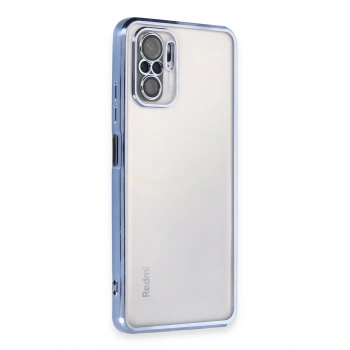 Mey İthalat®   Redmi Note 10 Kılıf  Lensli Silikon - Açık Mavi
