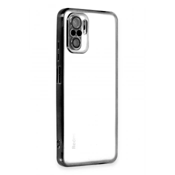 Mey İthalat®   Redmi Note 10 Kılıf  Lensli Silikon - Siyah