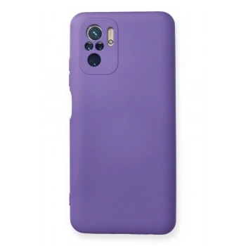Mey İthalat®   Redmi Note 10 Kılıf Nano içi Kadife Silikon - Mor