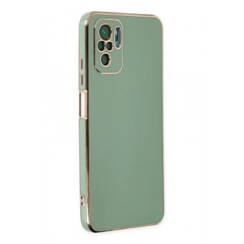 Mey İthalat®   Redmi Note 10 Kılıf Volet Silikon - Açık Yeşil