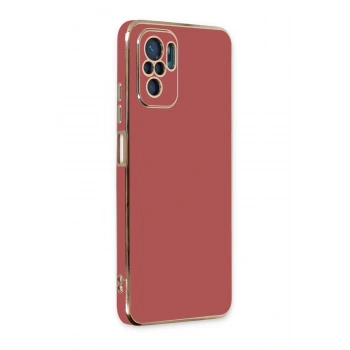 Mey İthalat®   Redmi Note 10 Kılıf Volet Silikon - Kırmızı