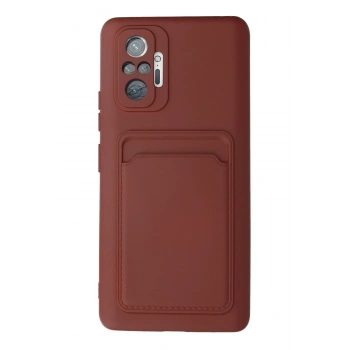 Mey İthalat®   Redmi Note 10 Pro Kılıf Kelvin Kartvizitli Silikon - Bordo