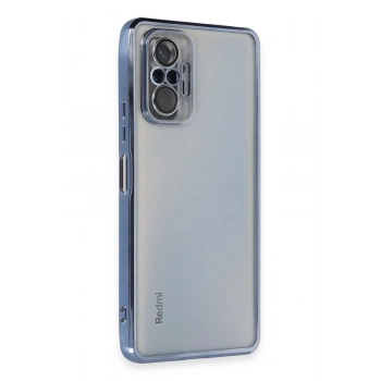 Mey İthalat®   Redmi Note 10 Pro Kılıf  Lensli Silikon - Açık Mavi