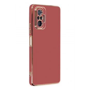 Mey İthalat®   Redmi Note 10 Pro Kılıf Volet Silikon - Kırmızı