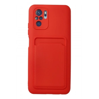 Mey İthalat® Redmi Note 10S Kılıf Kelvin Kartvizitli Silikon - Kırmızı