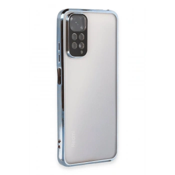 Mey İthalat®   Redmi Note 11 Kılıf  Lensli Silikon - Açık Mavi
