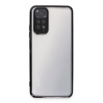 Mey İthalat® Redmi Note 11 Kılıf Lensli Silikon - Siyah