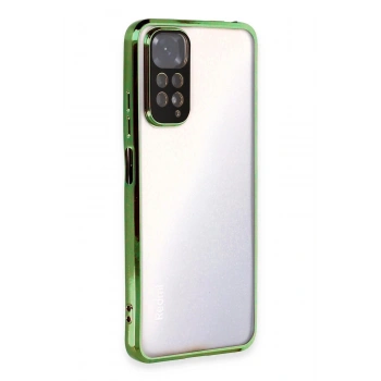 Mey İthalat® Redmi Note 11 Kılıf Lensli Silikon - Yeşil