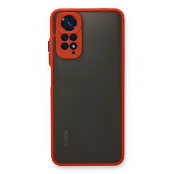 Mey İthalat®   Redmi Note 11 Kılıf Montreal Silikon Kapak - Kırmızı