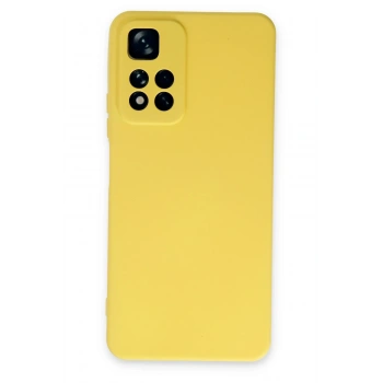 Mey İthalat®   Redmi Note 11 Pro Plus 5G Kılıf Nano içi Kadife Silikon - Sarı