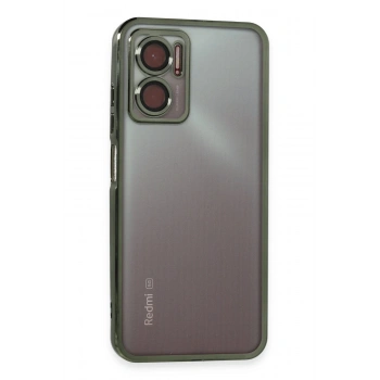 Mey İthalat®   Redmi Note 11E Kılıf  Lensli Silikon - Yeşil