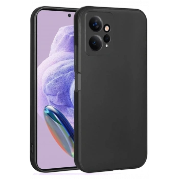 Mey İthalat®   Redmi Note 12 4G Kılıf First Silikon - Siyah