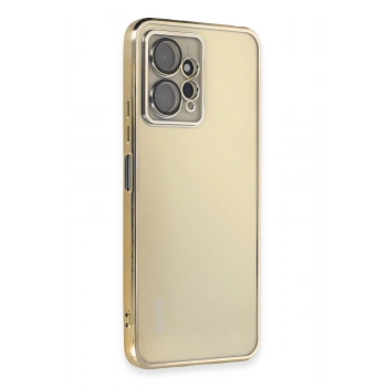 Mey İthalat®   Redmi Note 12 4G Kılıf  Lensli Silikon - Gold