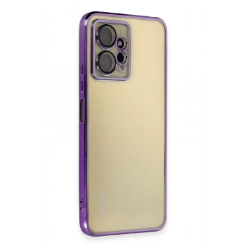 Mey İthalat®   Redmi Note 12 4G Kılıf  Lensli Silikon - Mor